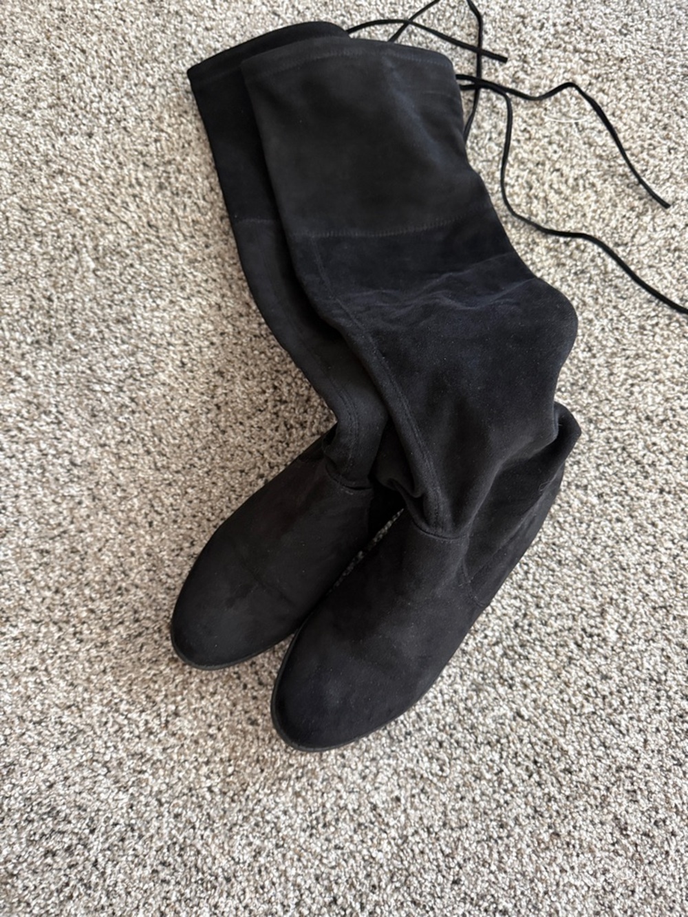 Women’s Black Over-the-Calf Suede Boots